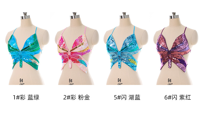 Butterfly belly dance bra tops DS bra tops